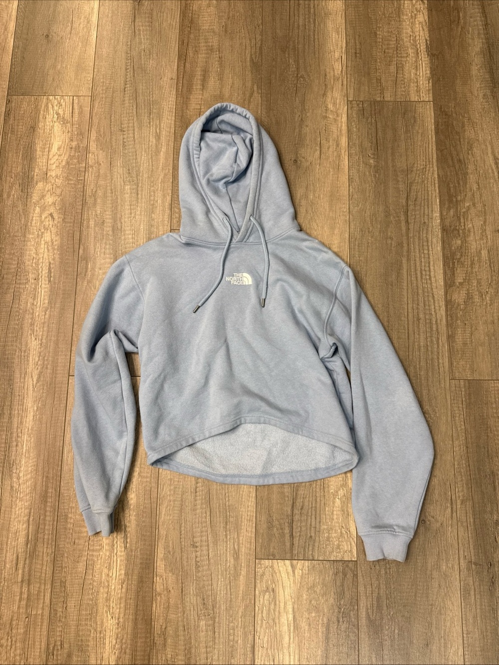 The North Face Women's Pale Blue Cropped Pullover Hoodie